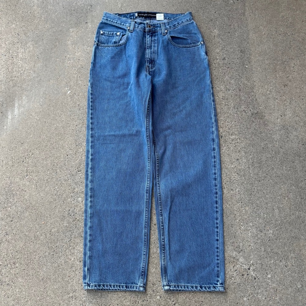 Levis Silvertab Straight Relaxed Medium Wash Baggy Vtg Jeans Men's Size 31x32 - Picture 2 of 3